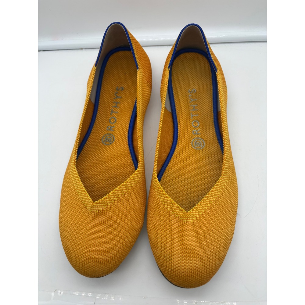 Rothys The Point Flats Size 10 Marigold Mustard Yellow Retired Rare Womens